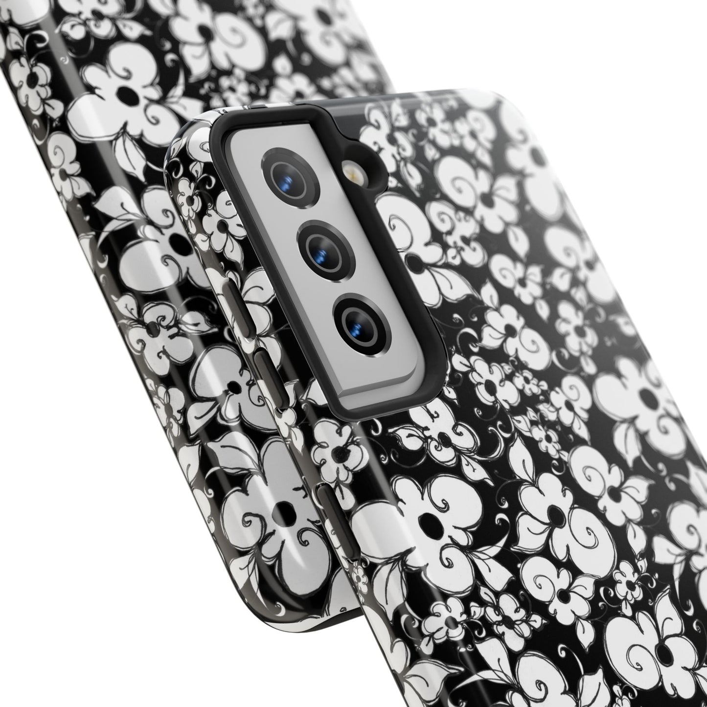 Dog Daisies Black Phone Case