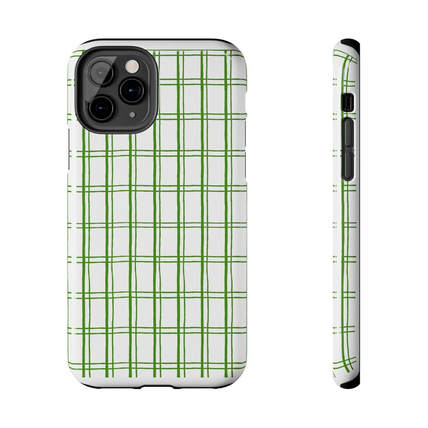 Little Plaid White / Green Phone Case