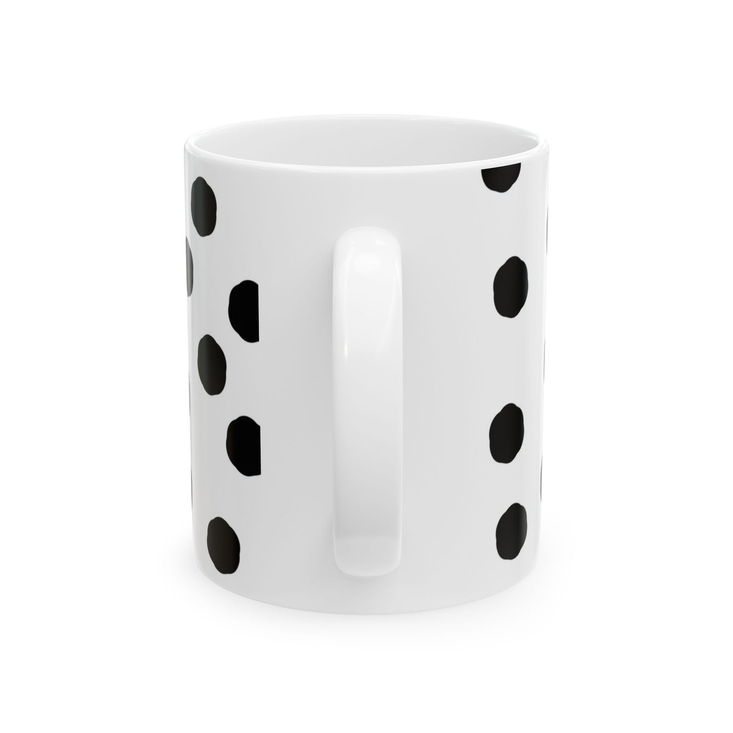 Jumbo Dots White / Black Cup