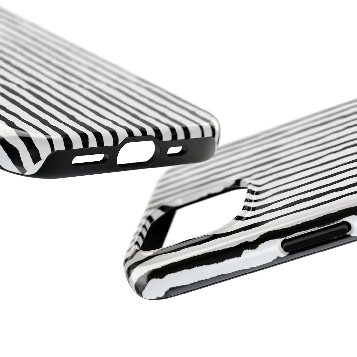 Sorta Stripe White / Black Phone Case