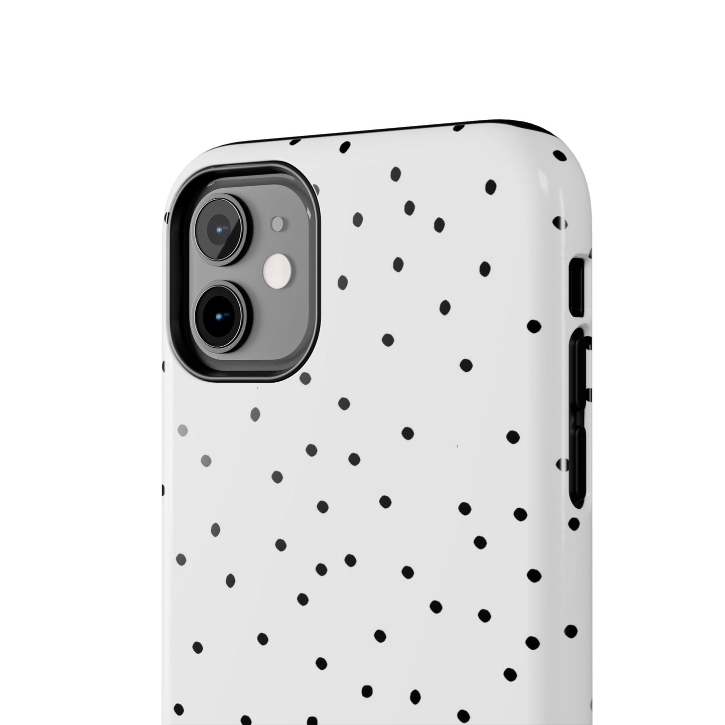 Space Dots White / Black Phone Case