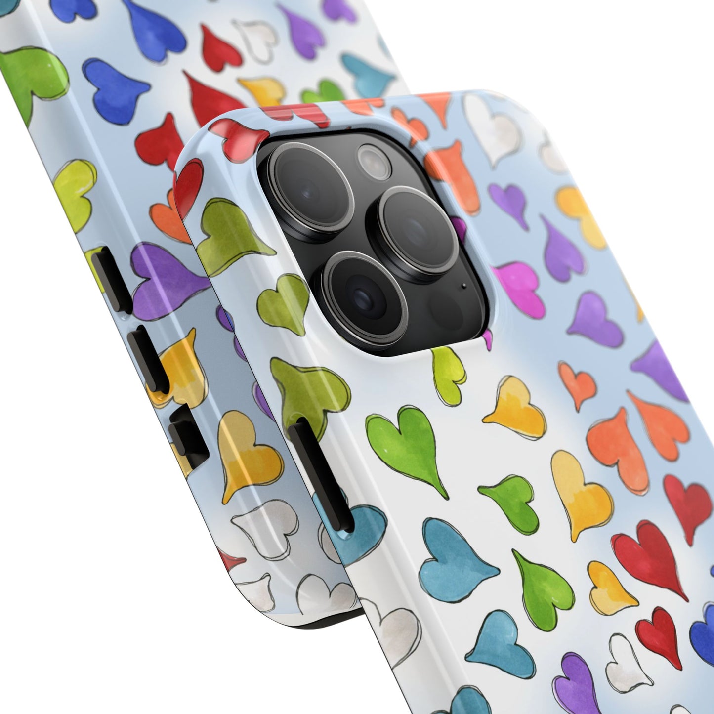 Happy Hearts Blue Sky Phone Case