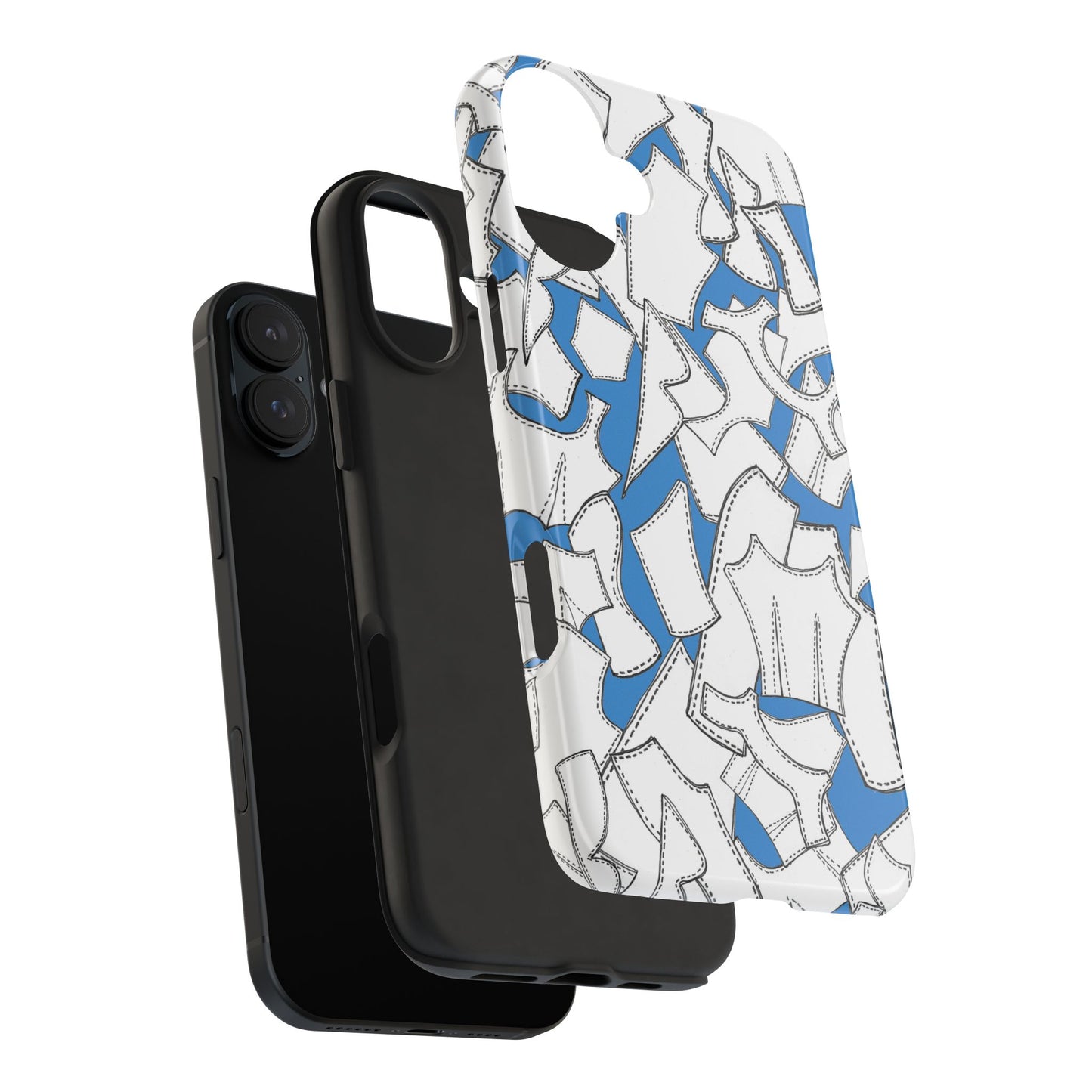 Pattern Pieces Turquoise Phone Case