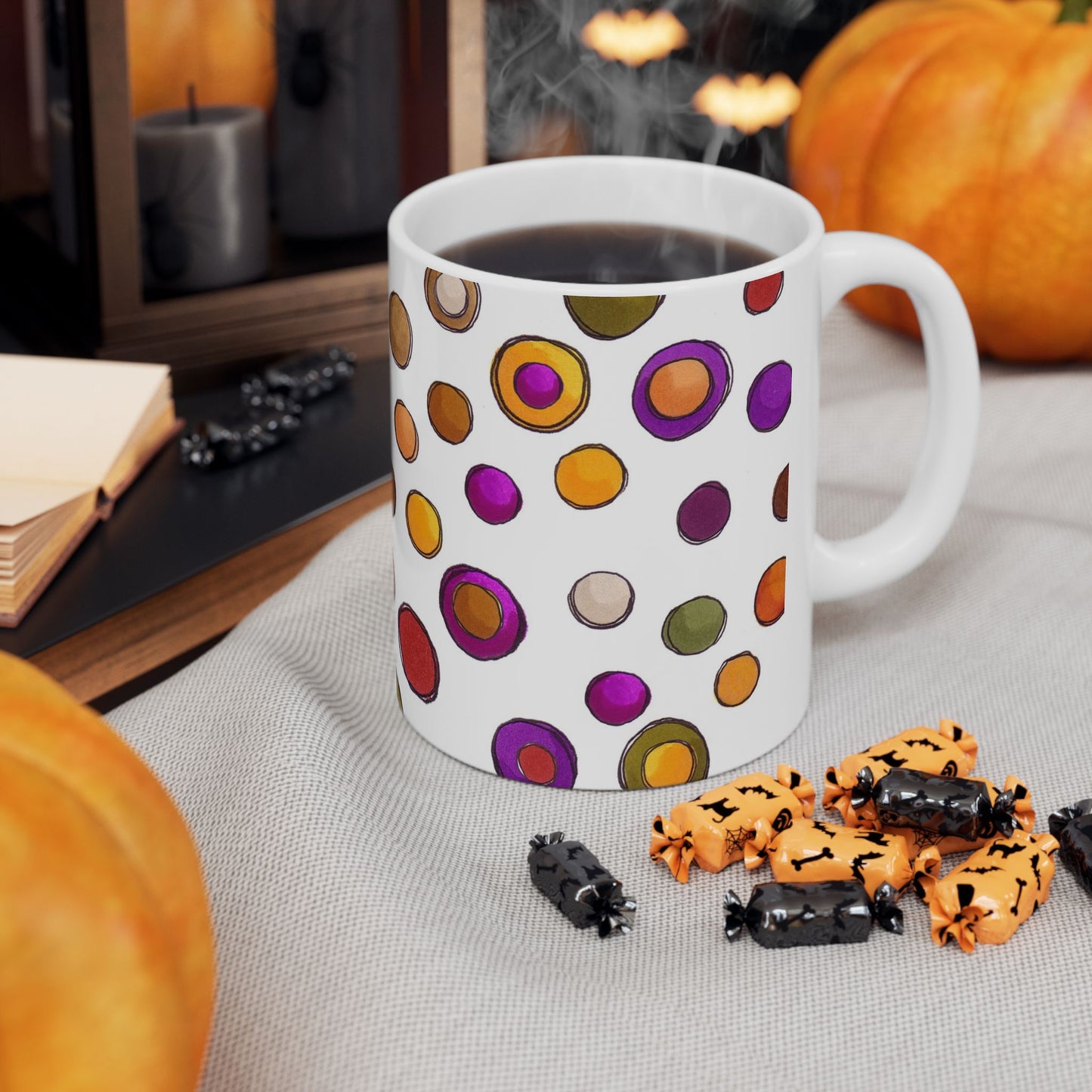 Sesame Dot White Cup