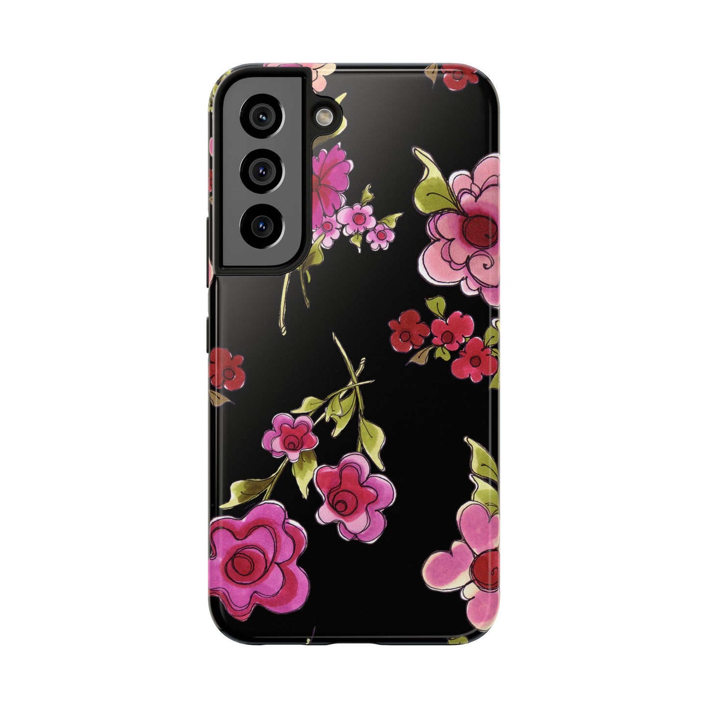 Jumbo Floral Black Phone Case