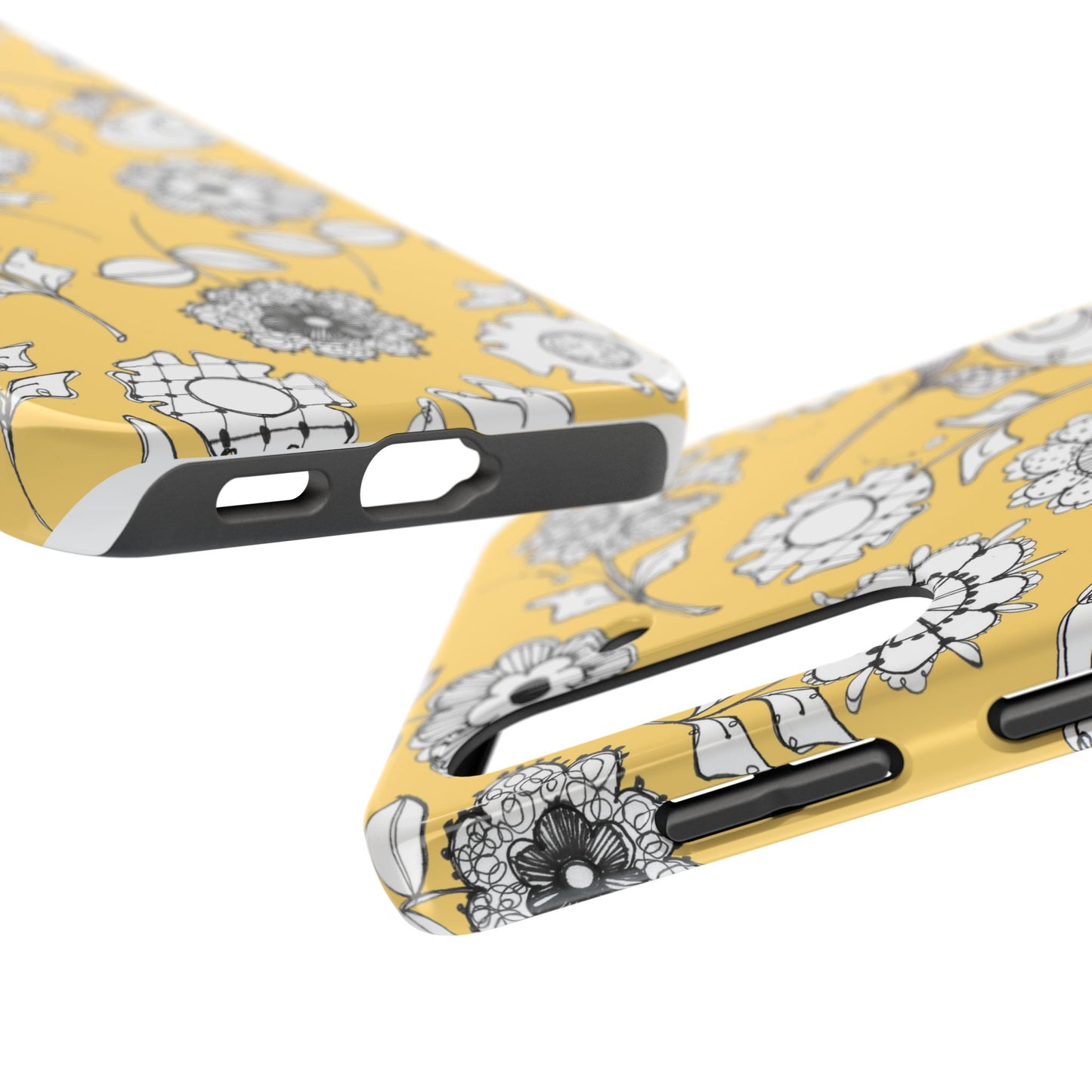 Paper Posies Yellow Phone Case