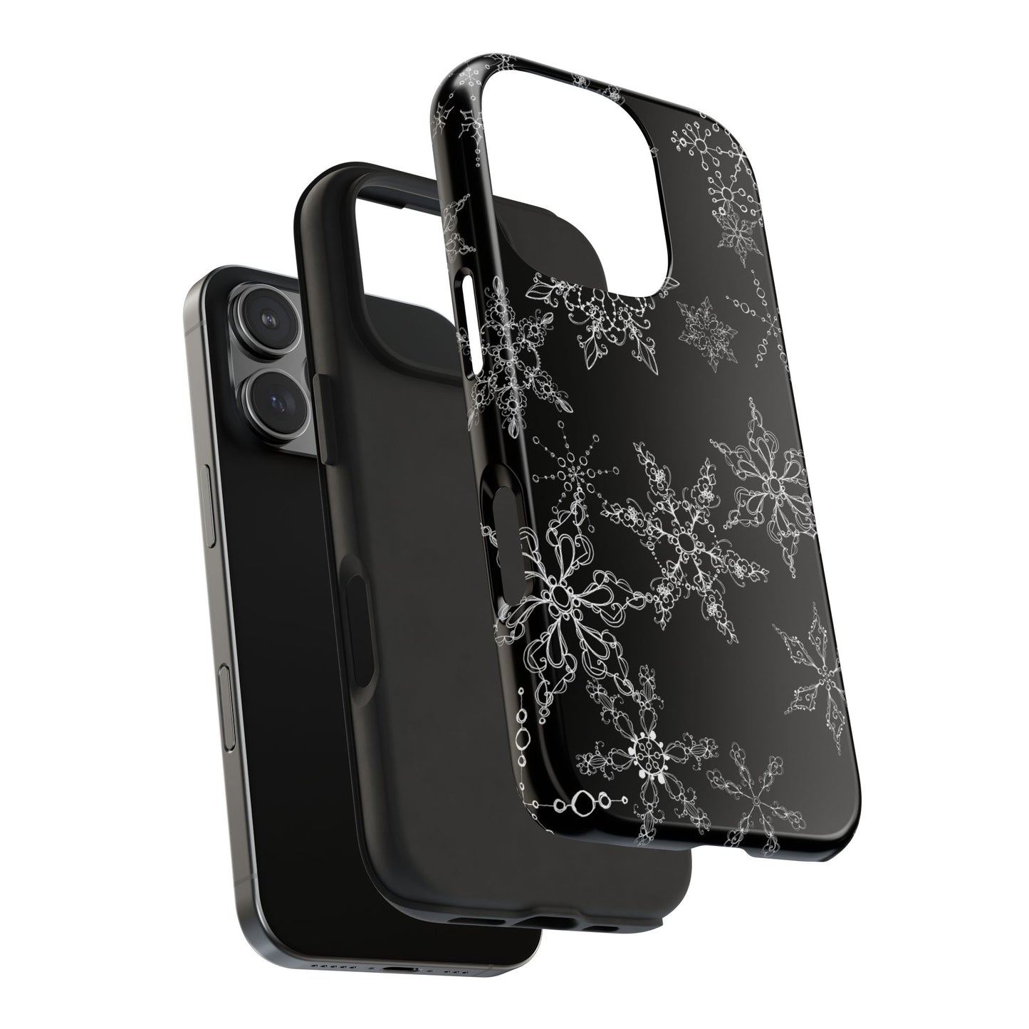 Random Flakes Black Phone Case