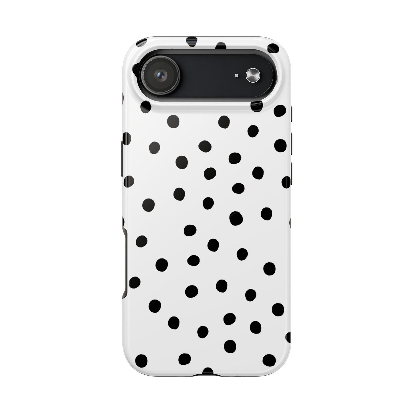 Dot White / Black Phone Case