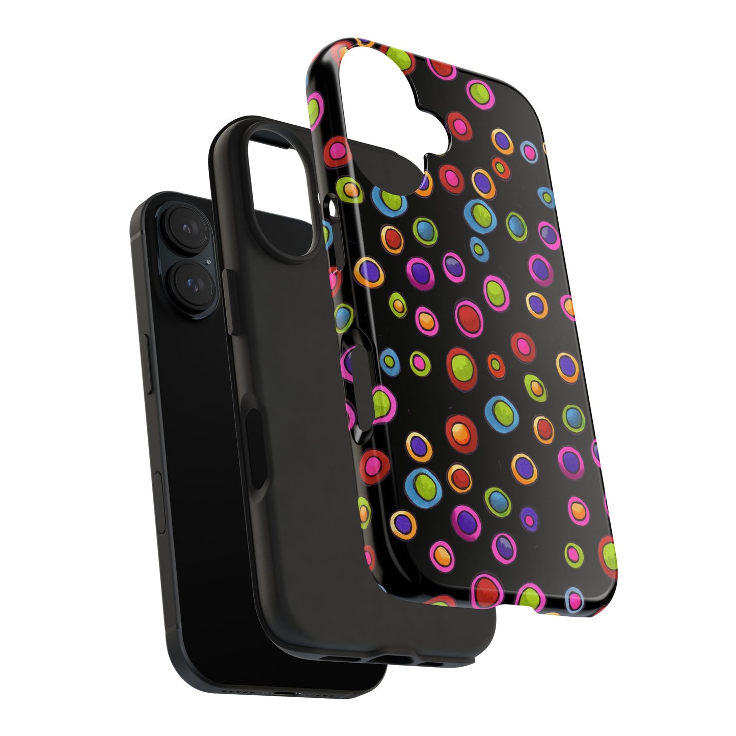 Dopey Dots Black Phone Case