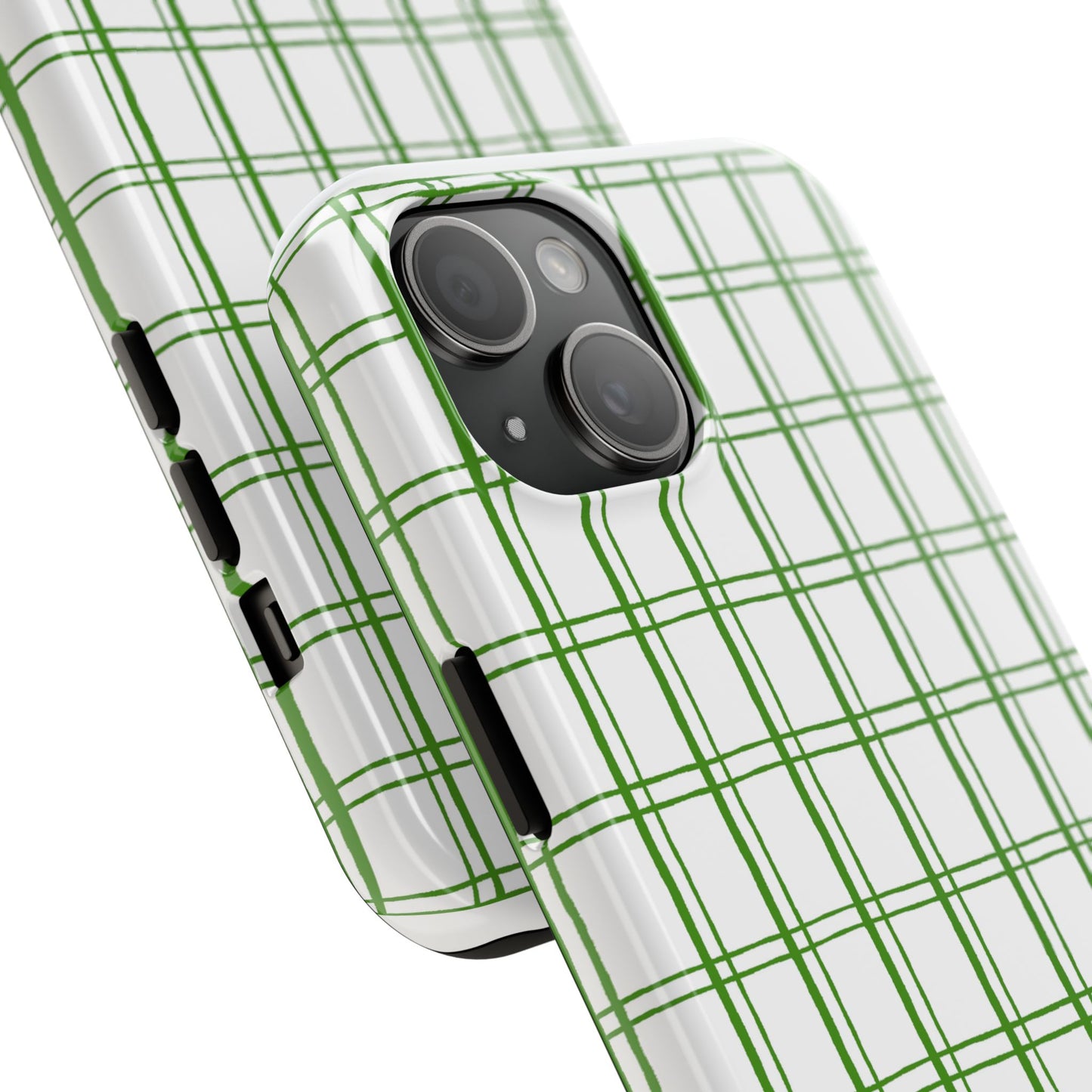 Little Plaid White / Green Phone Case