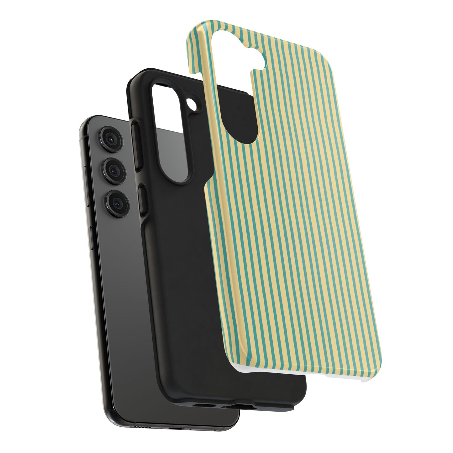 Stripe Yellow / Turquoise Phone Case