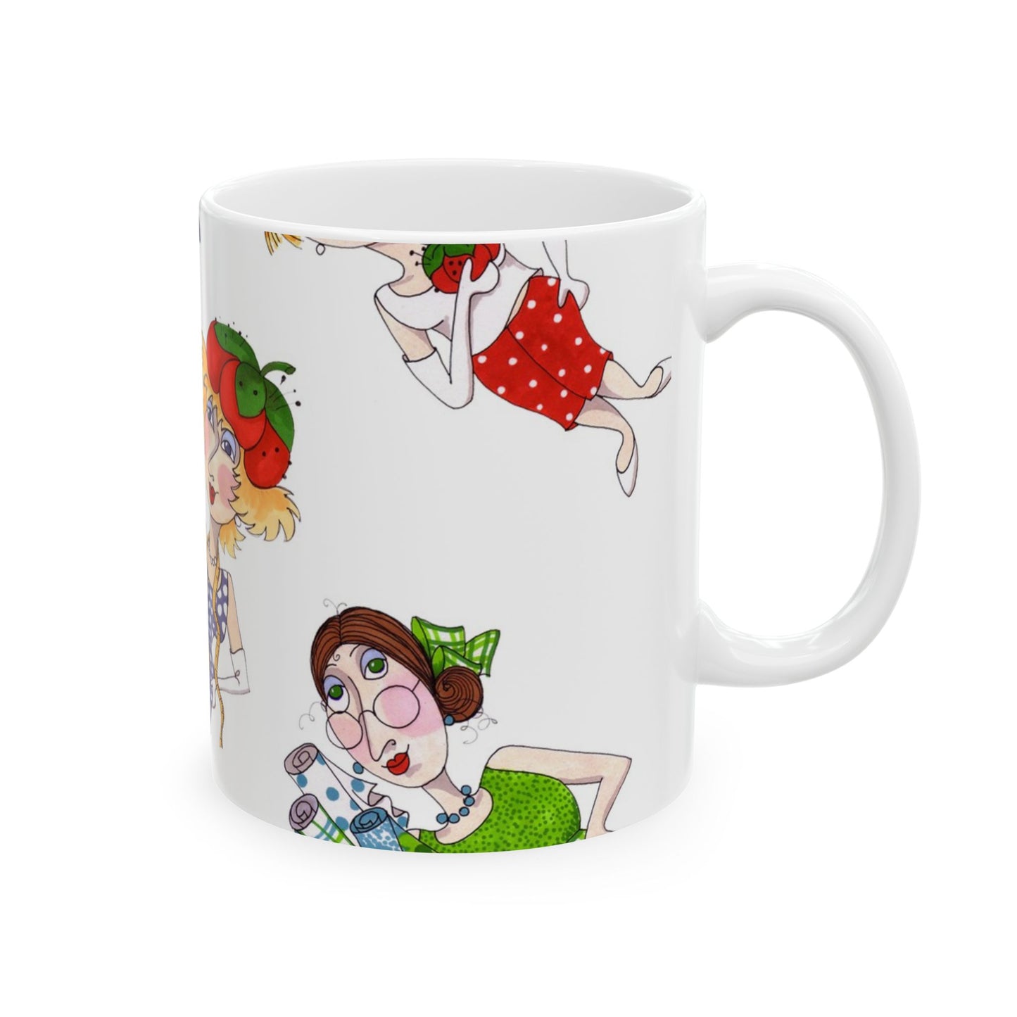 Fun Ladies Tossed White Cup