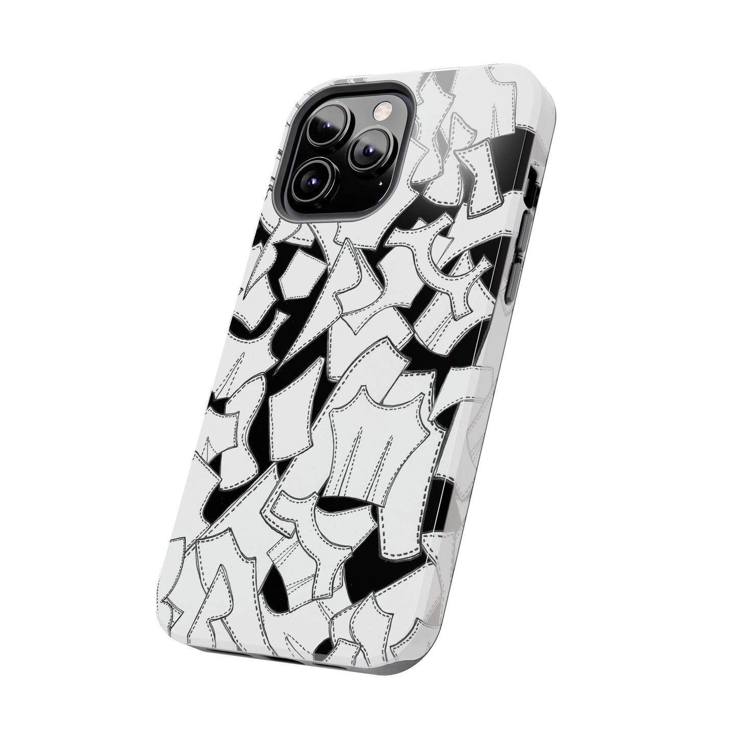 Pattern Pieces Black Phone Case