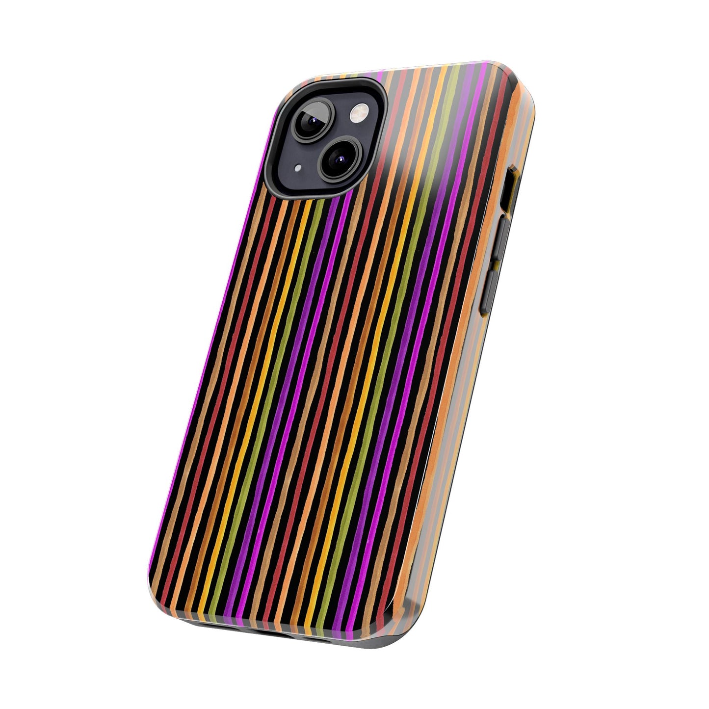 Spice Stripe Black Phone Case