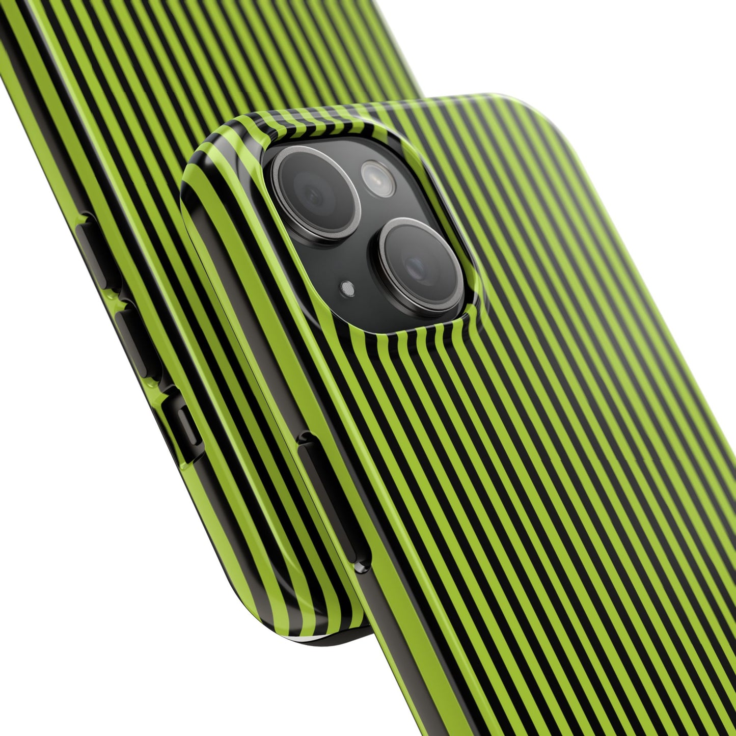Stripe Green / Black Phone Case