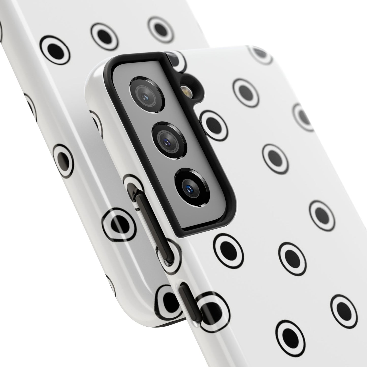 CD Dots White / Black Phone Case
