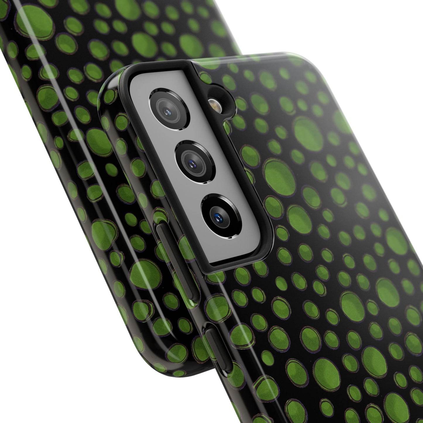 Dot Assortment Black / Green Phone Case