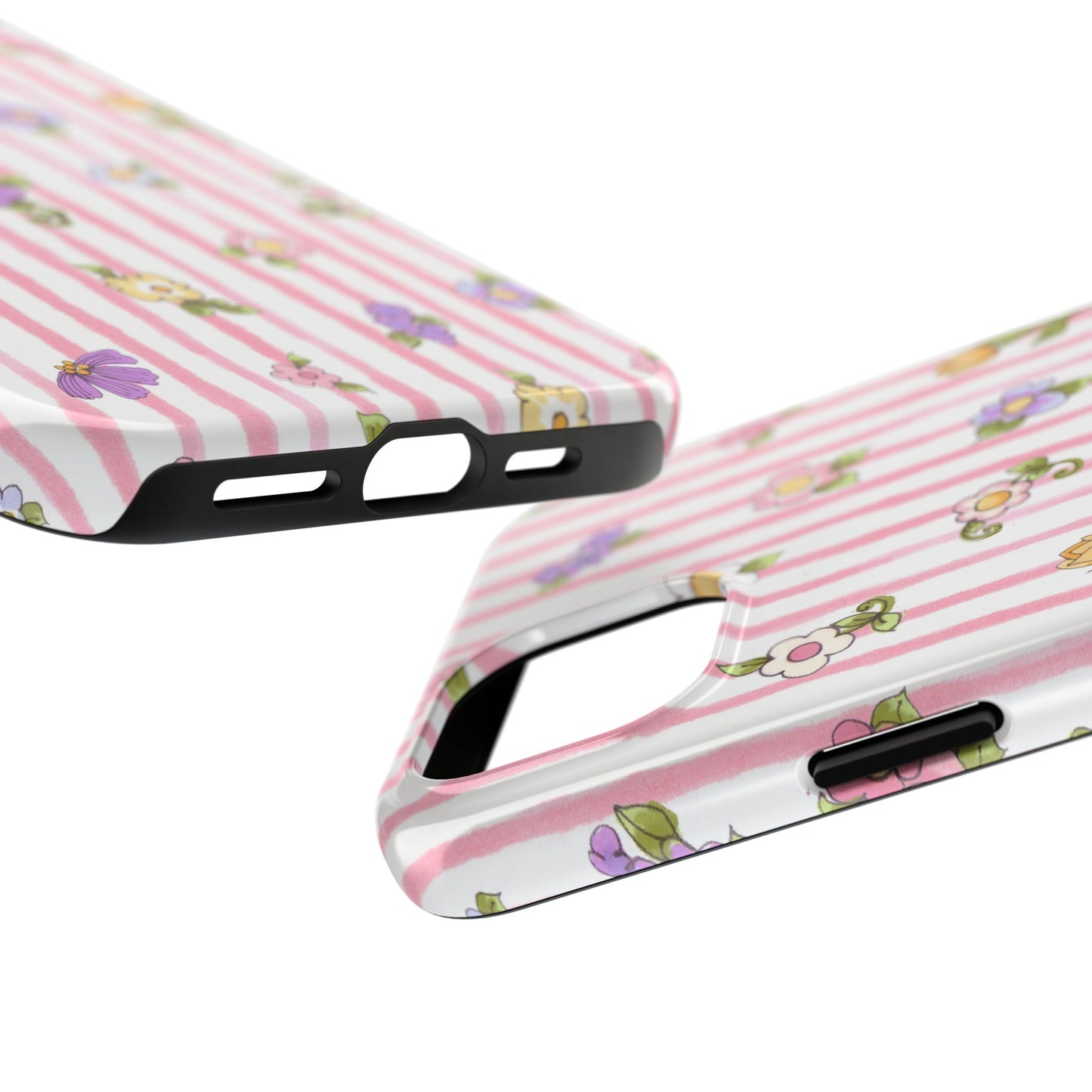 Pretty Posie Stripe Phone Case