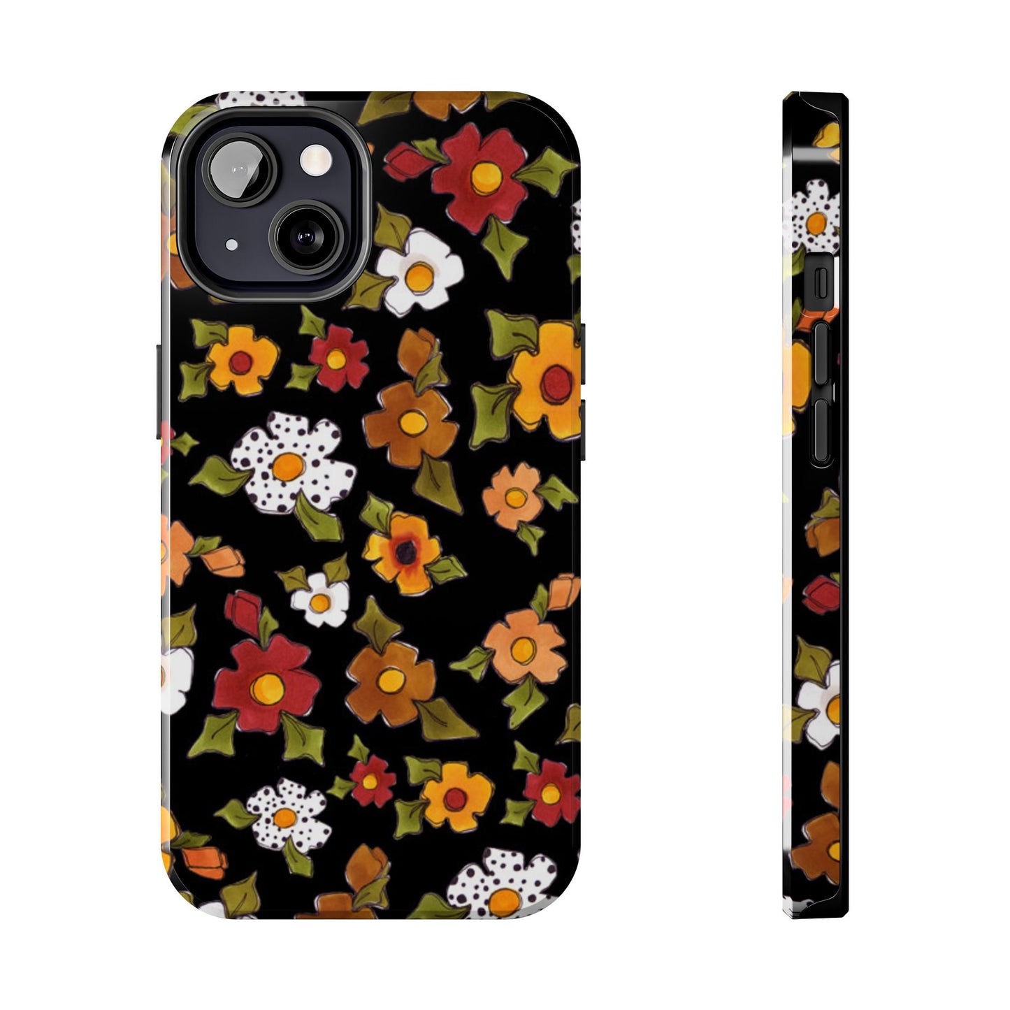 Spice Posie Black Phone Case