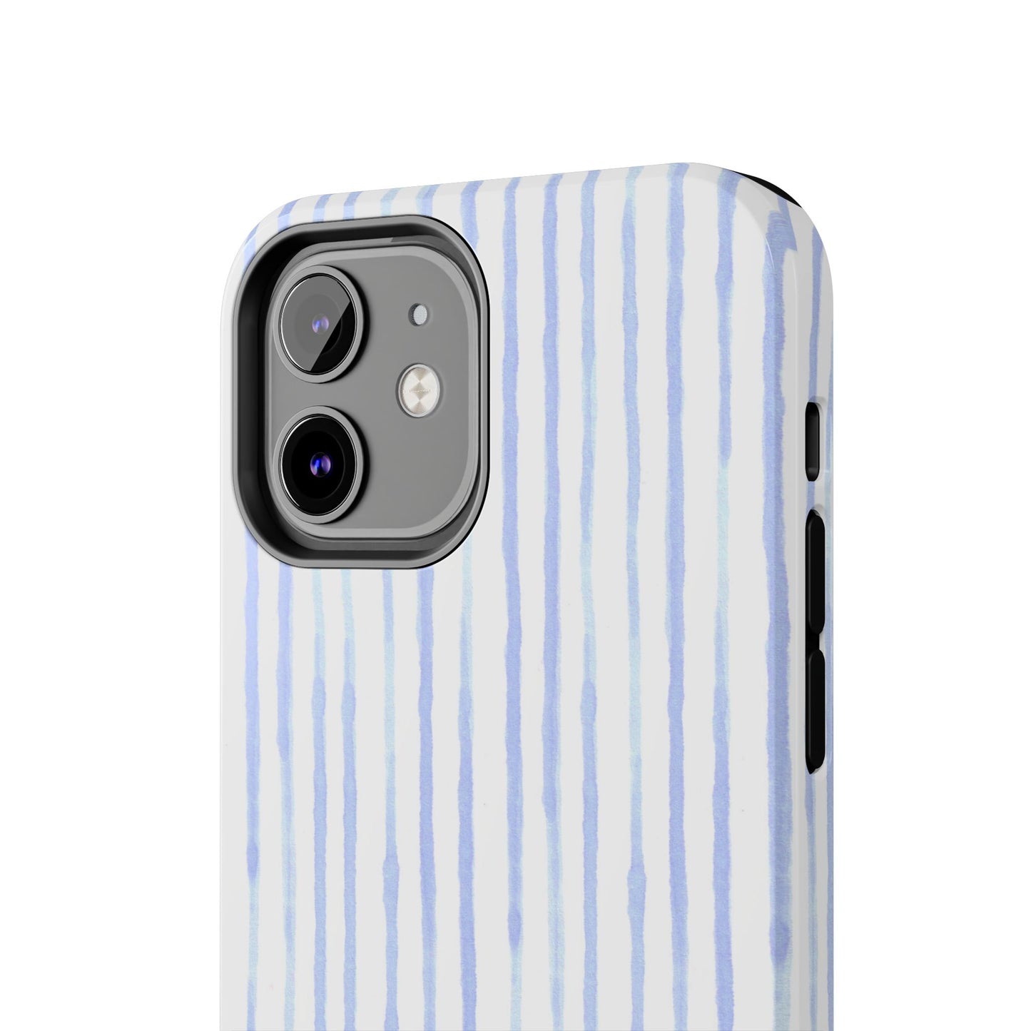Happy Stripe White / Blue Phone Case