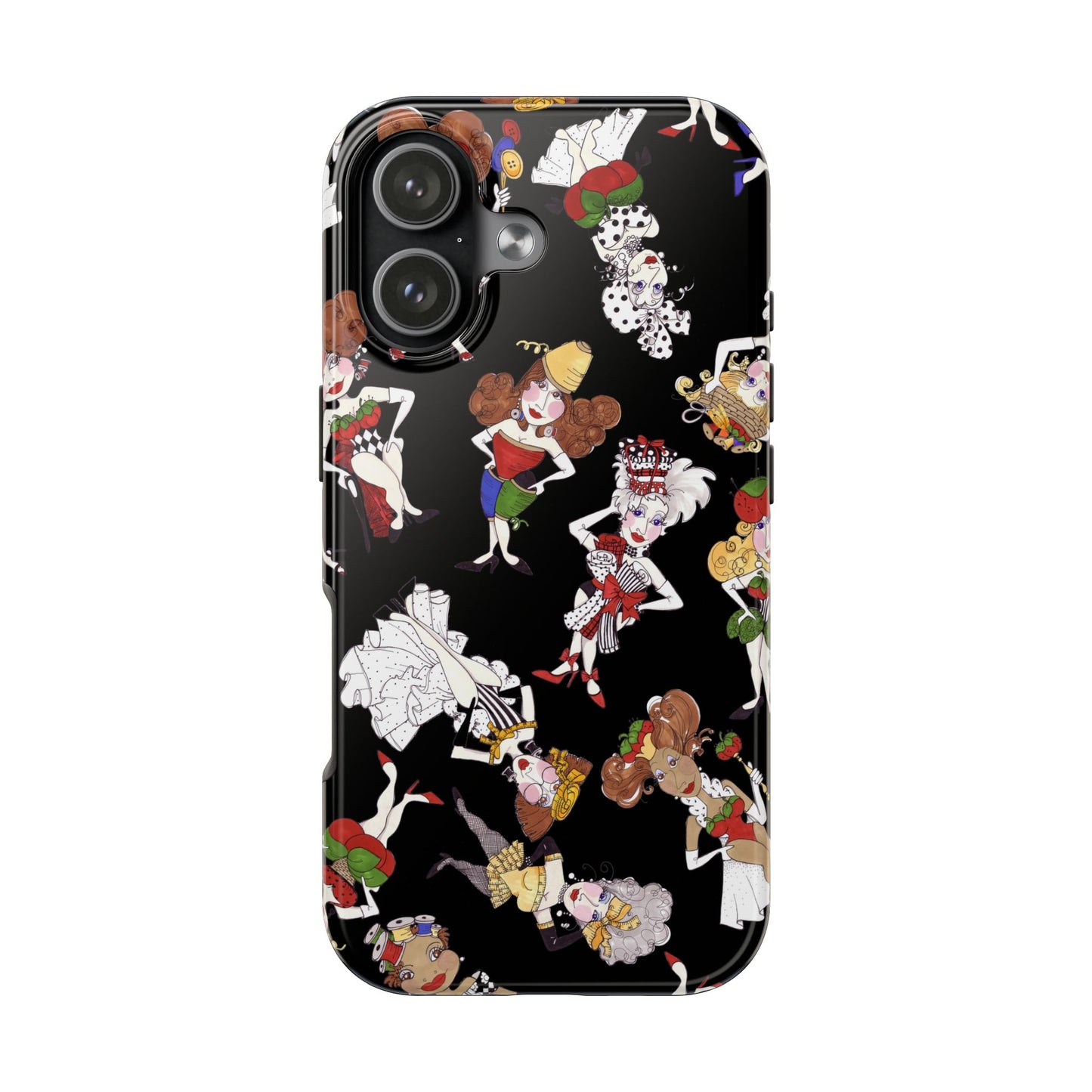 Sew Tossed Black Phone Case