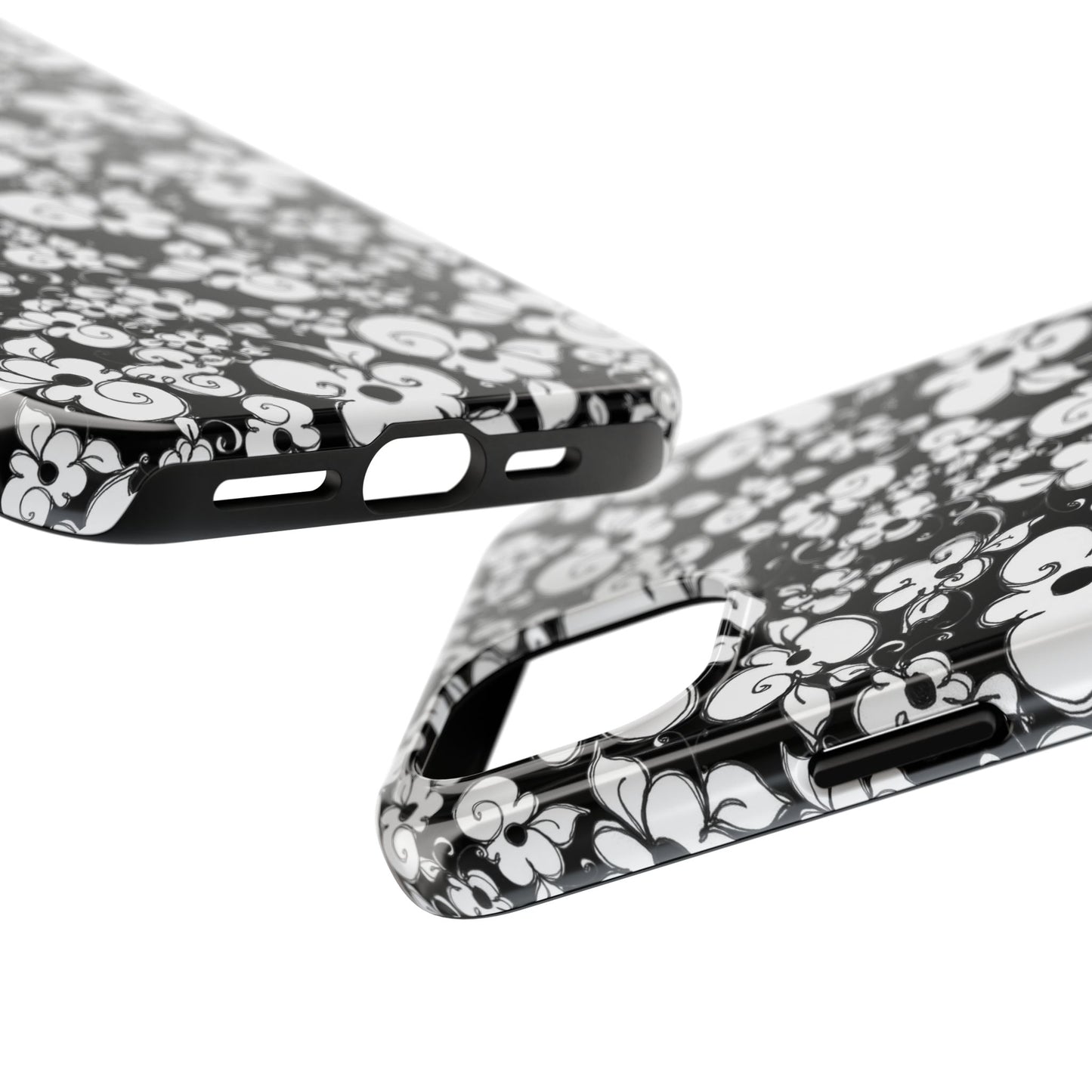 Dog Daisies Black Phone Case