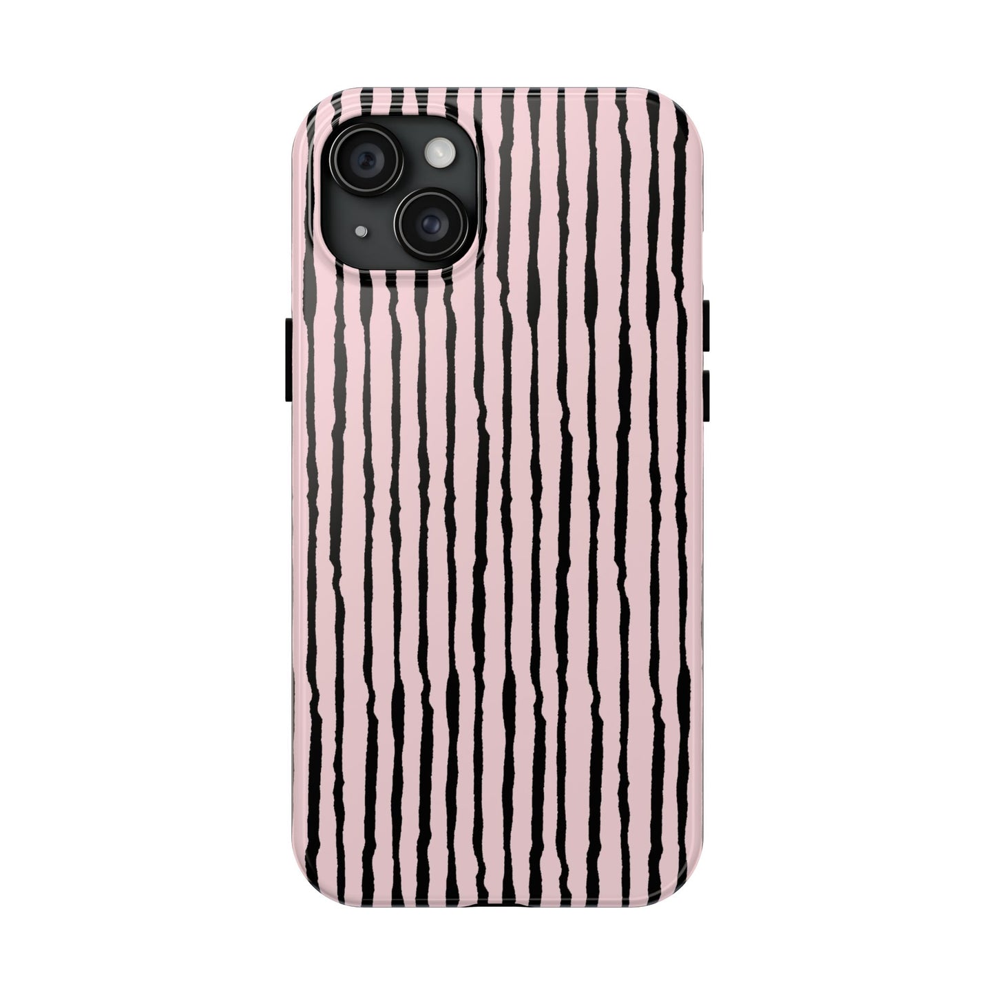 Sorta Stripe Light Pink / Black Phone Case