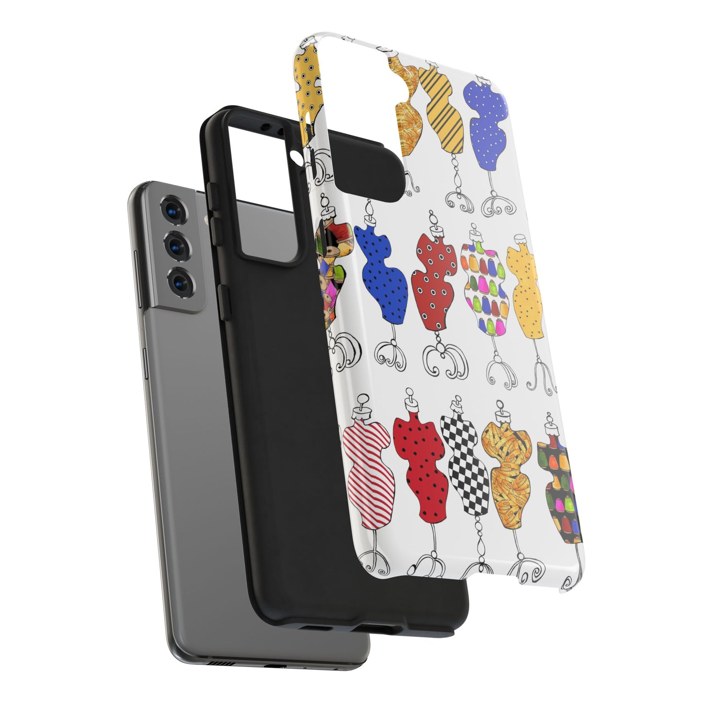 Go Figure White / Multi Phone Case