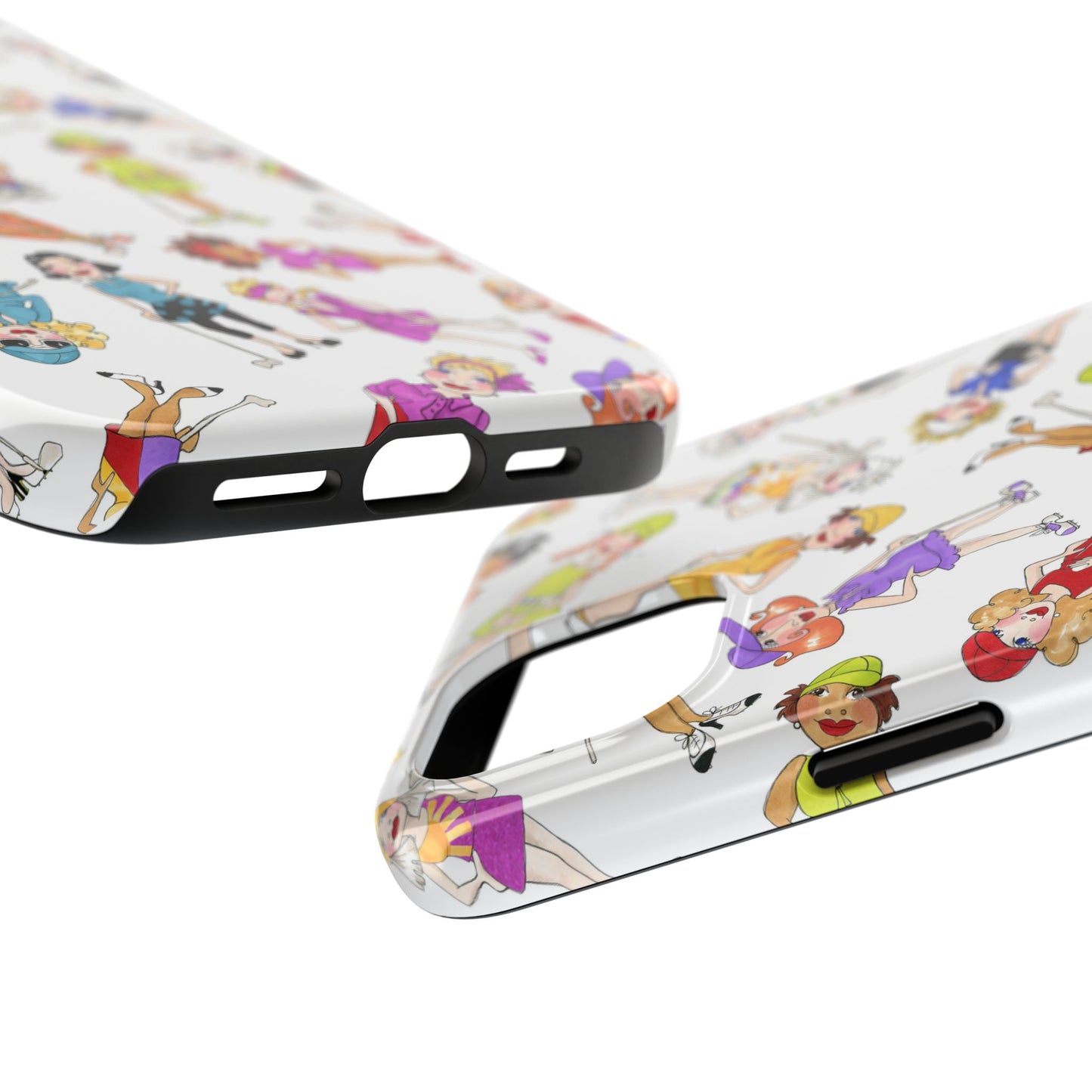 Tossed Golfer Girls White Phone Case