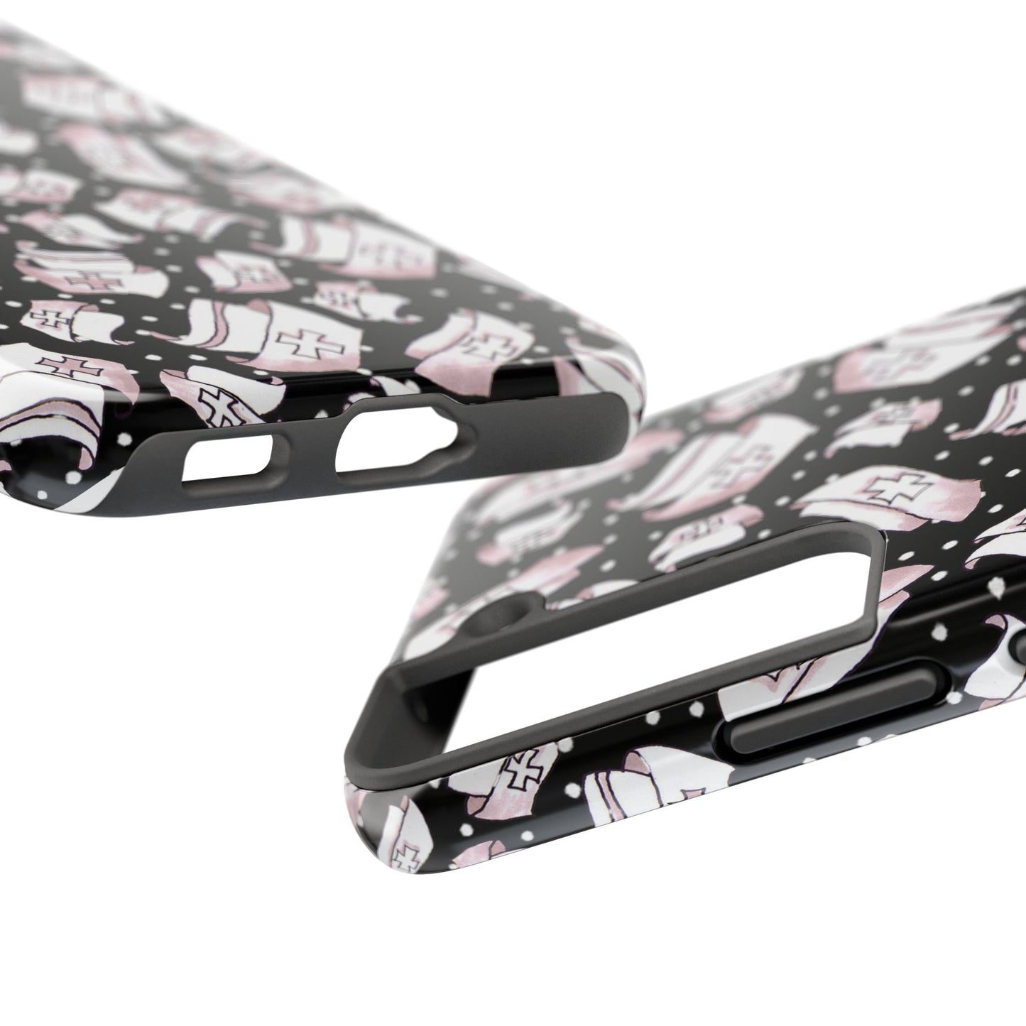 Med Hats Black Phone Case