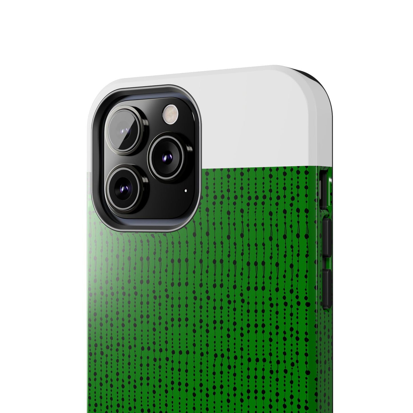 Beaded Curtain Green / Black Phone Case