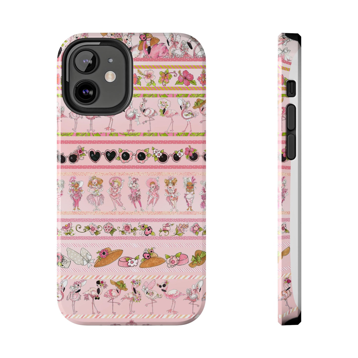 Flam Borders Pink Phone Case