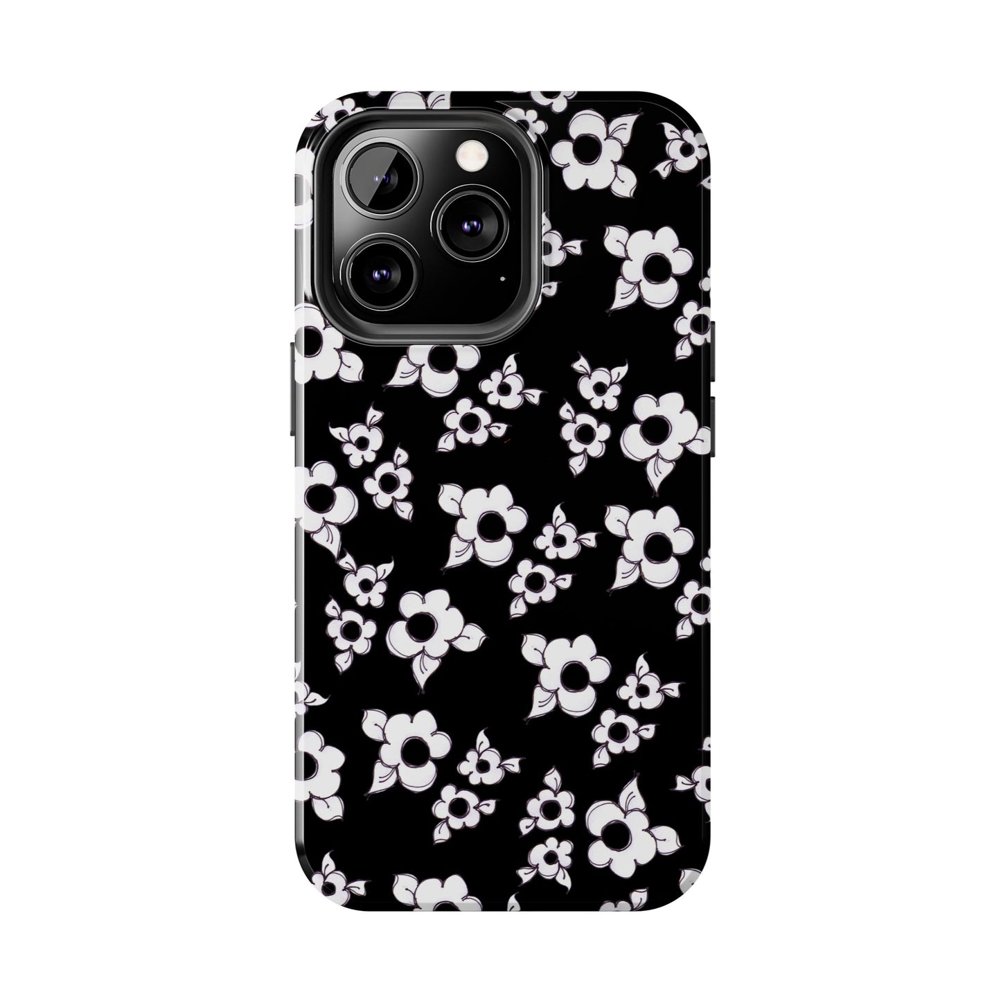 Daisy Cluster Black / White Phone Case
