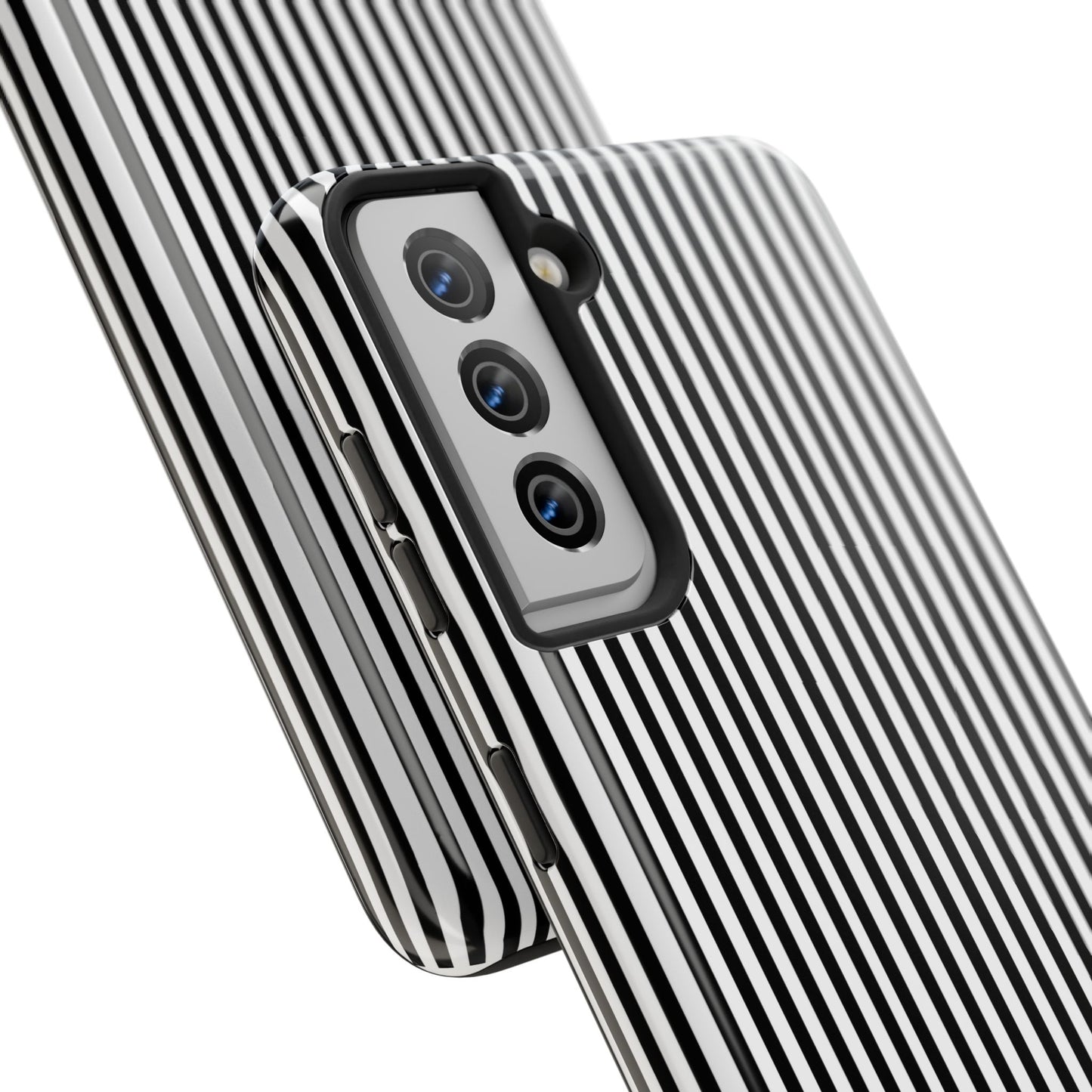 Stripe White / Black Phone Case