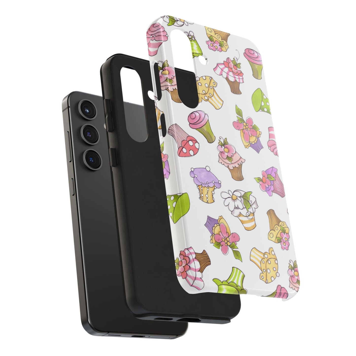 Cupcake Toss White Phone Case
