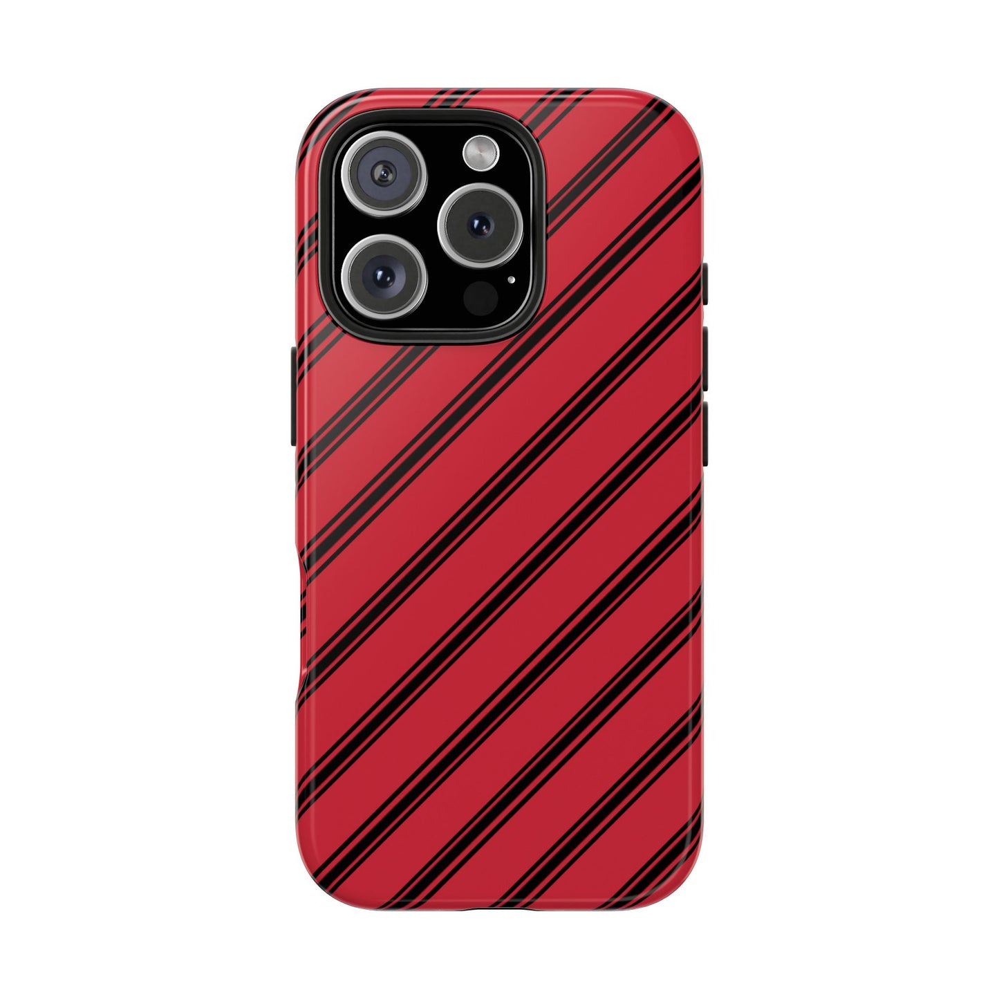 Awning Stripe Red / Black Phone Case