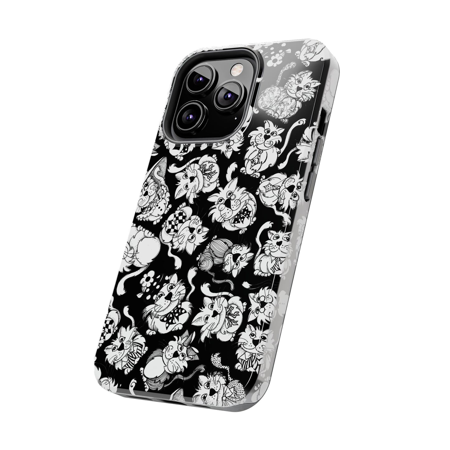 So Kitties Tossed Black Phone Case