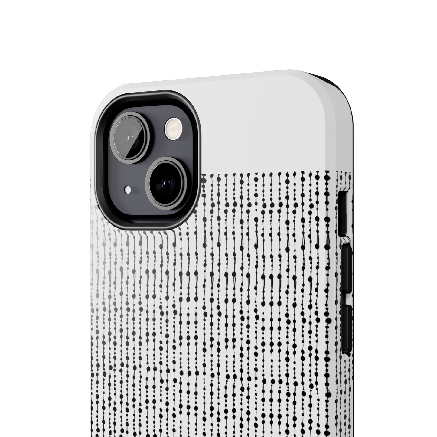 Beaded Curtain White / Black Phone Case