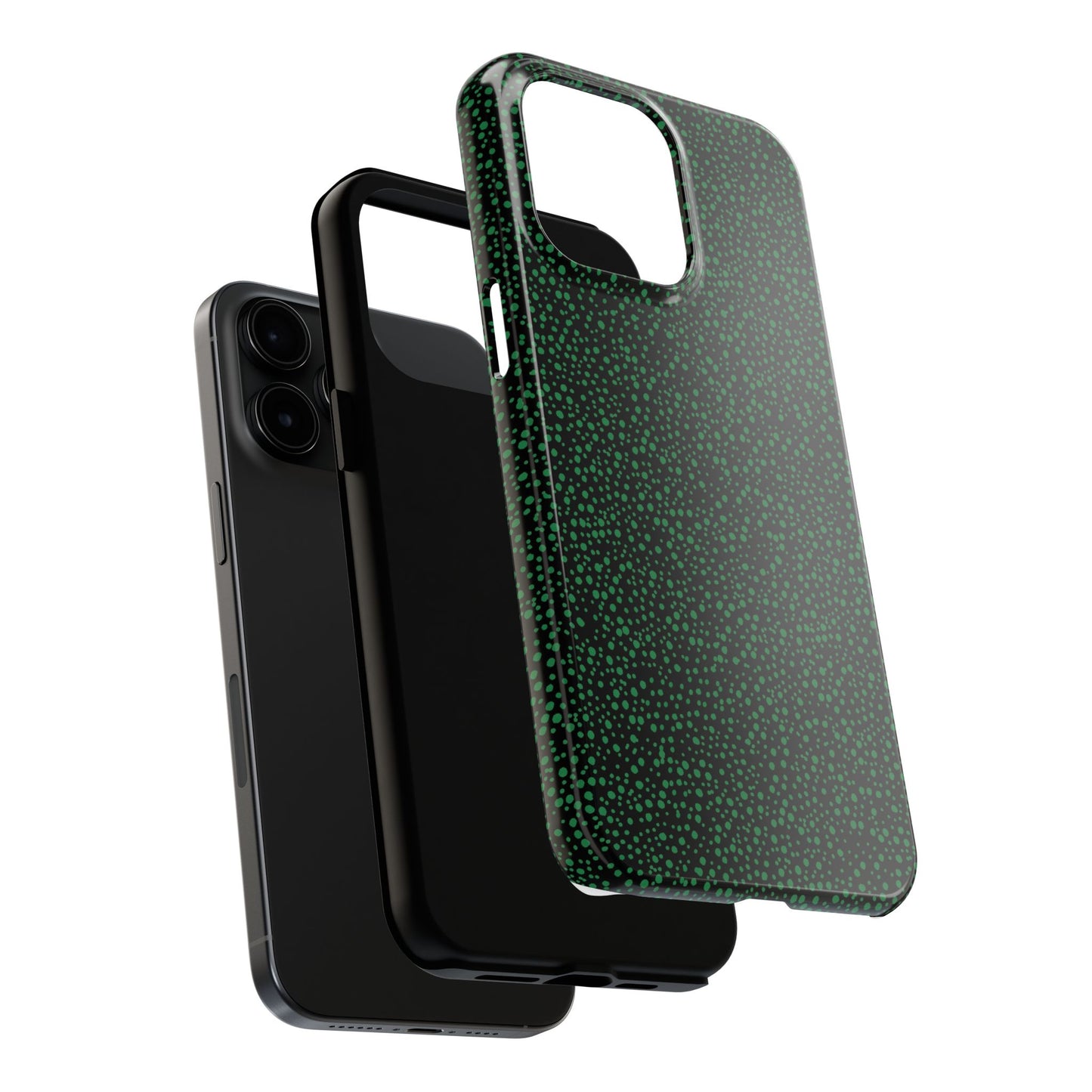 Confetti Black / Green Phone Case