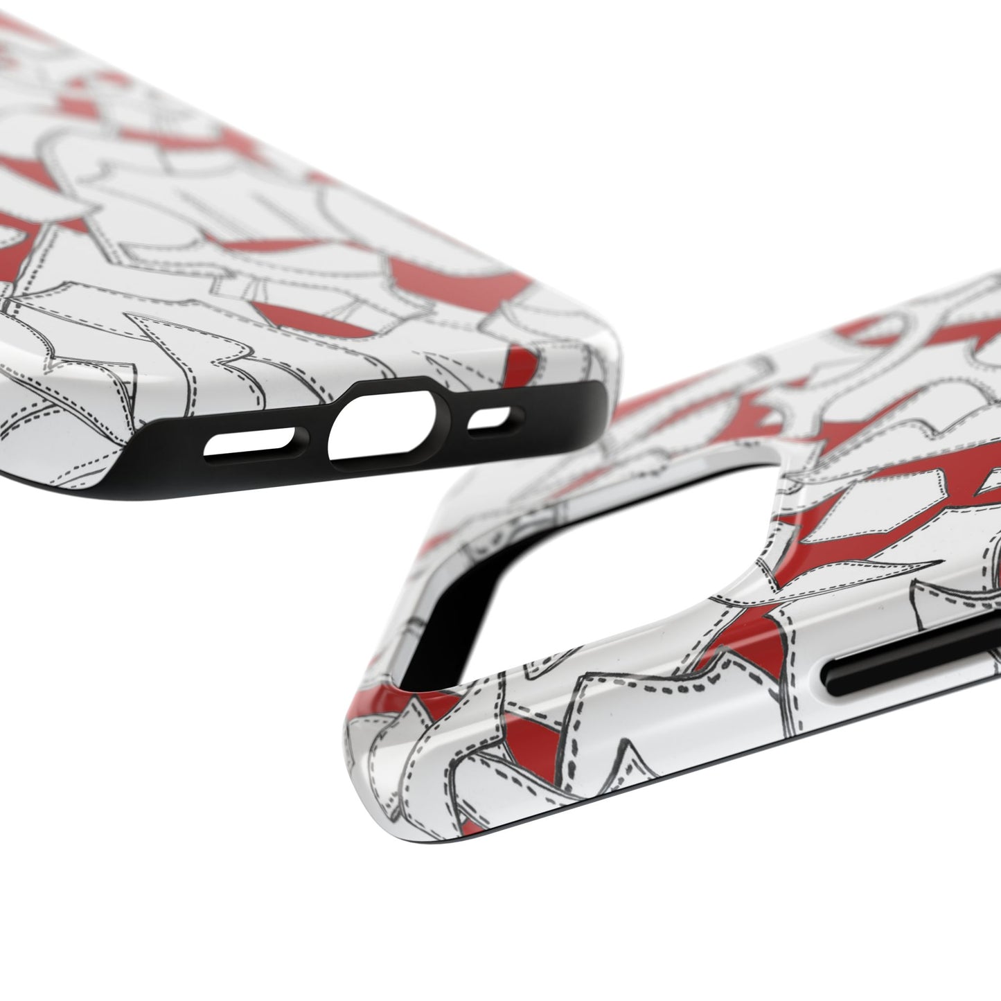 Pattern Pieces Red Phone Case