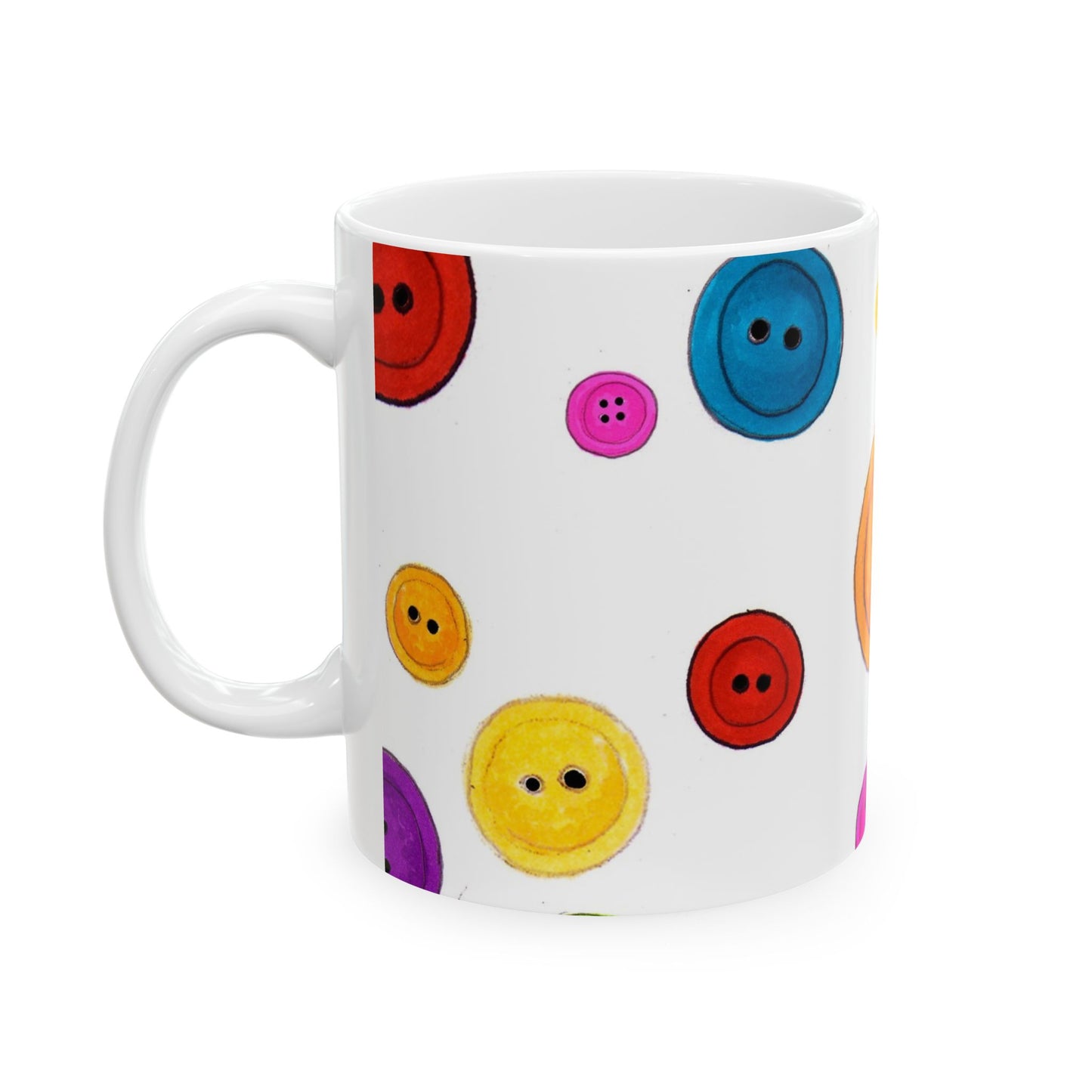 Button Dots White Cup
