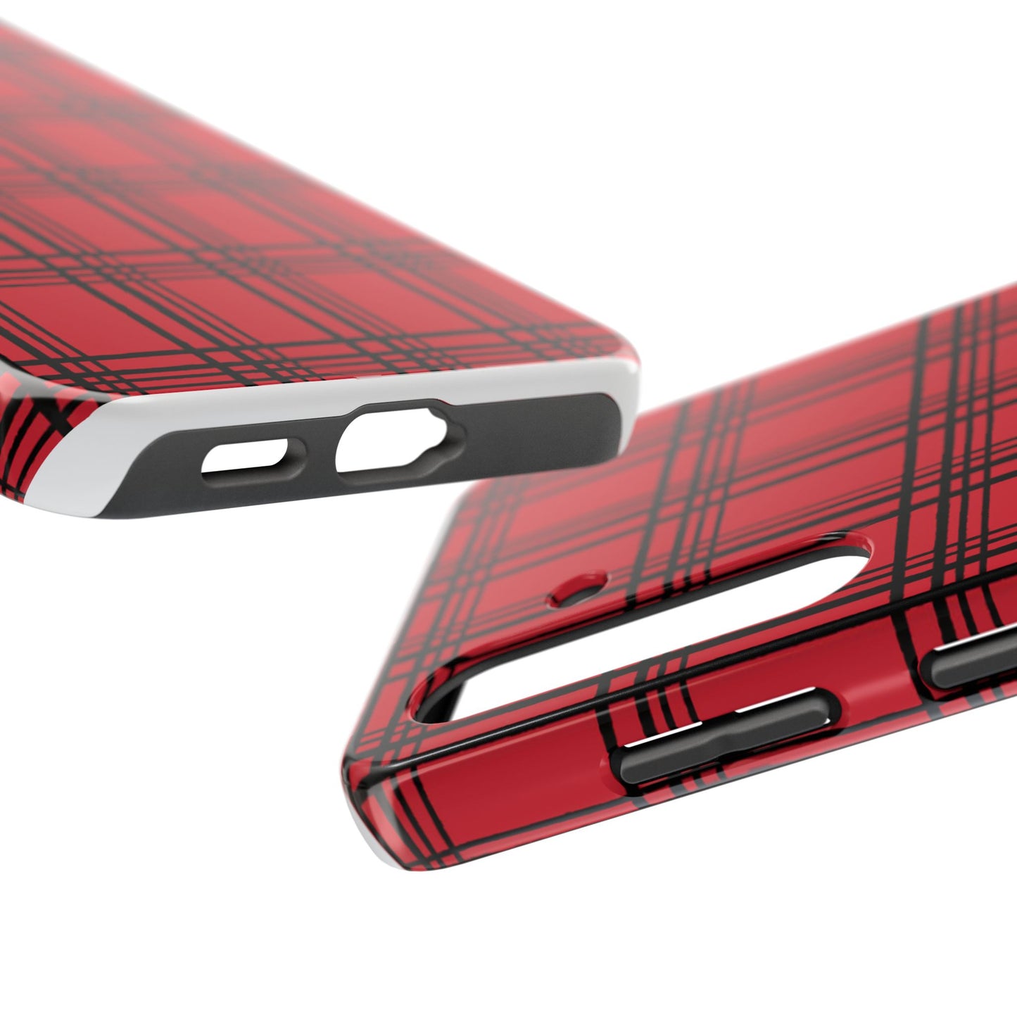 Glad Plaid Red / Black Phone Case