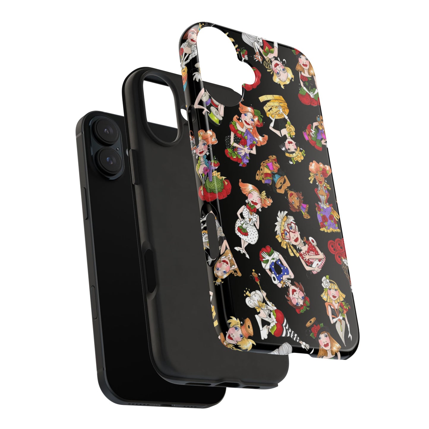 Curious Toss Black Phone Case