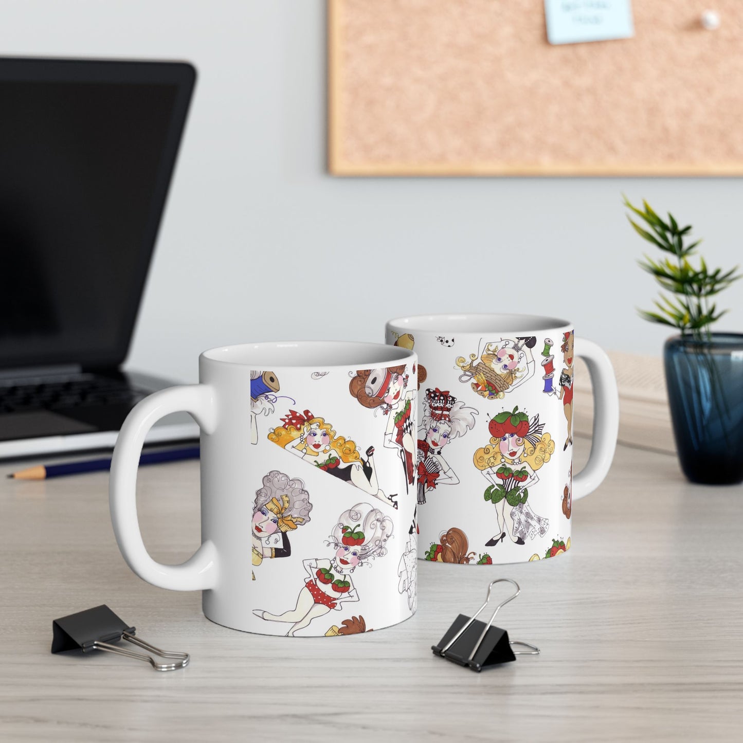 Sew Tossed White Cup