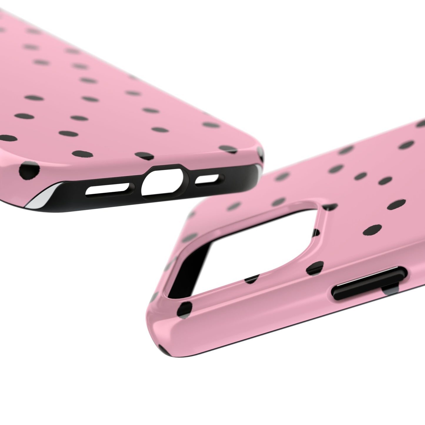 Dinky Dots Pink / Black Phone Case