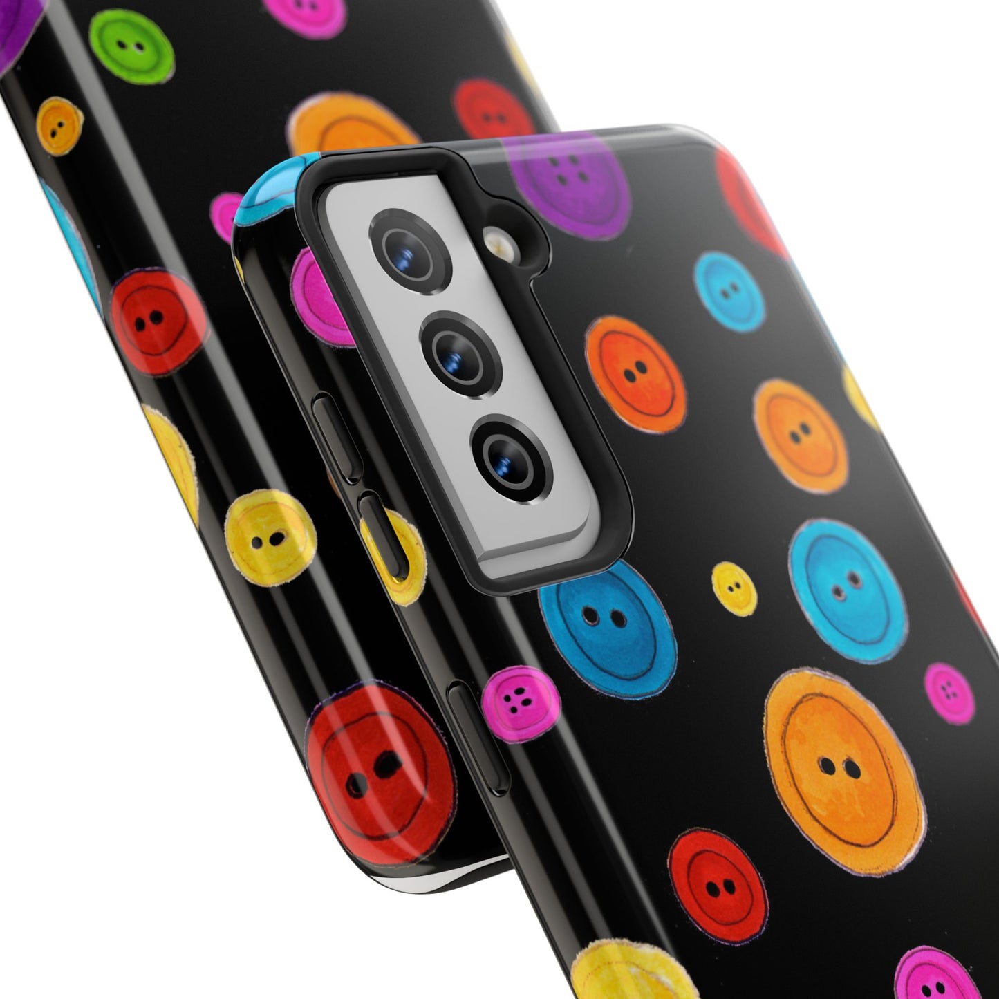 Button Dots Black Phone Case