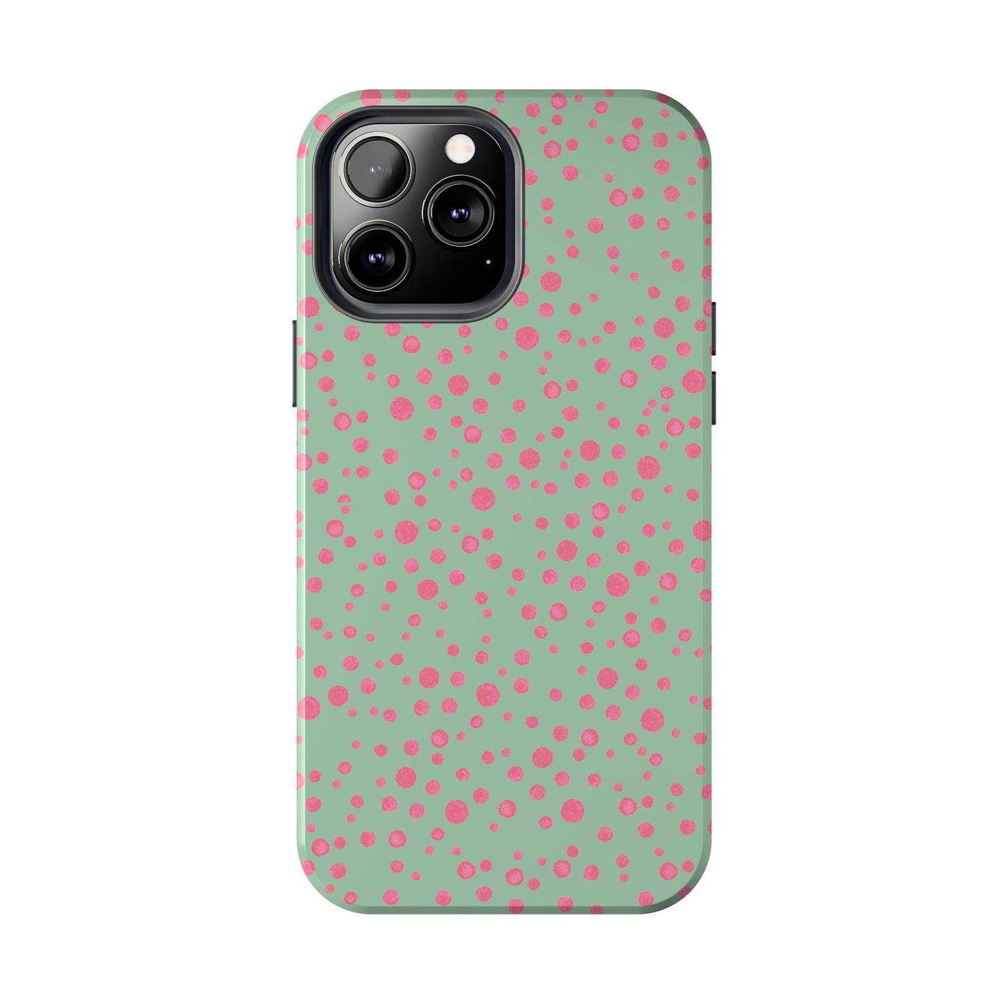 Balloon Dots Sage / Pink Phone Case