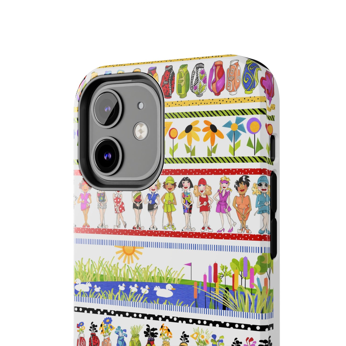 Golf Borders White Phone Case