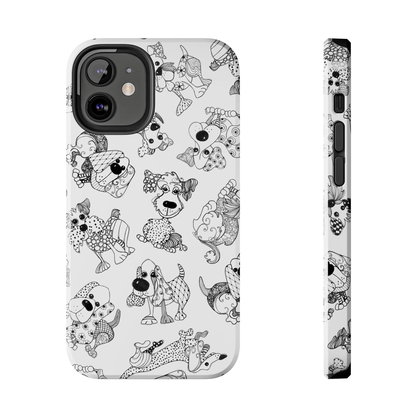 Doodle Dogs White Phone Case