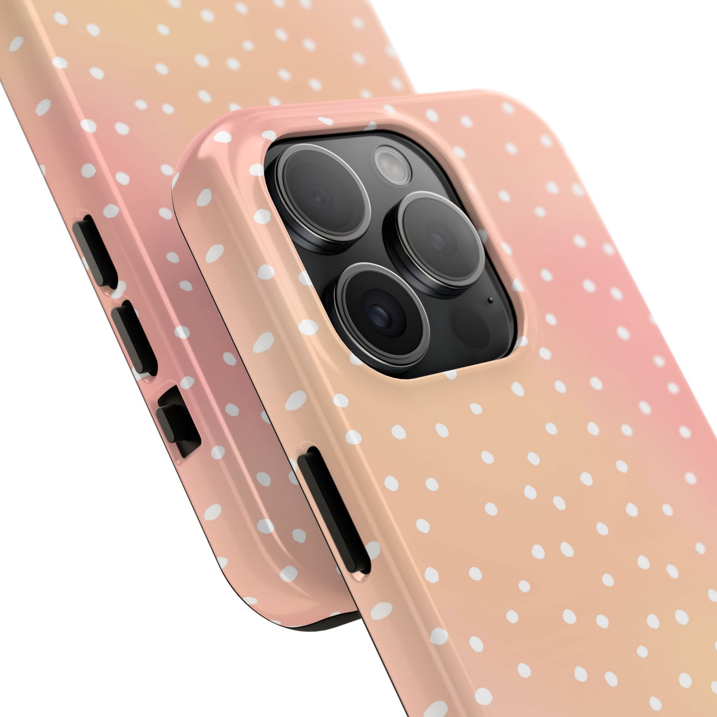 Dinky Dots Peach / White Phone Case